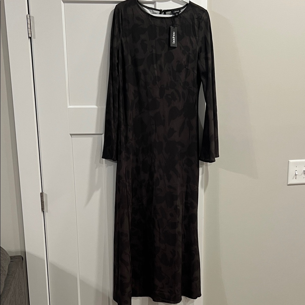 Boohoo Black Long Sleeve Dress